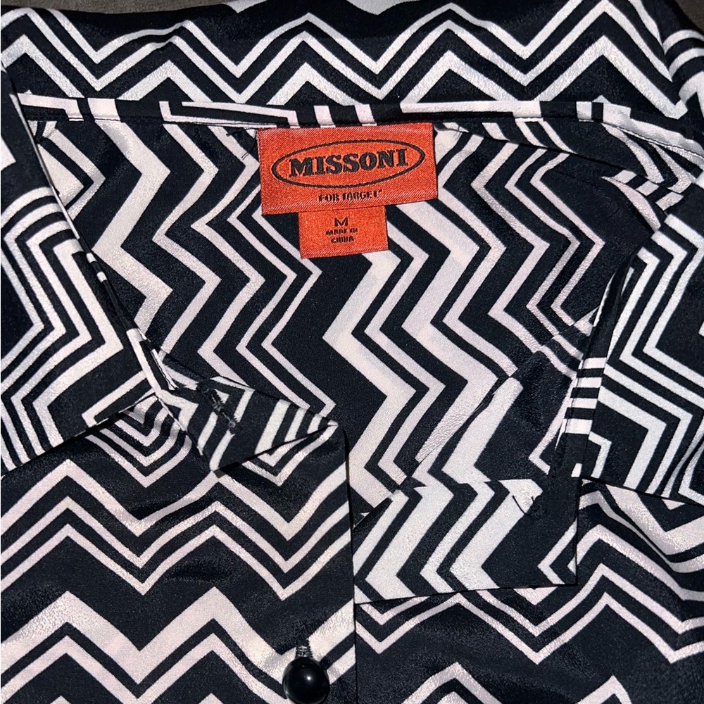 MISSONI for TARGET 2011 Collection – Black & White Chevron Blouse / Top - NWT